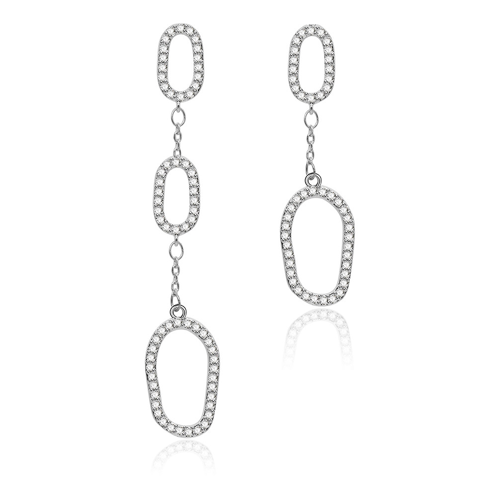 Asymmetrical Irregular Oval Drop Earrings